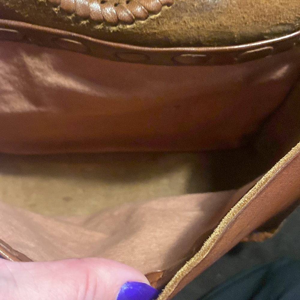 Vintage handmade western style leather handbag - Picture 5 of 6